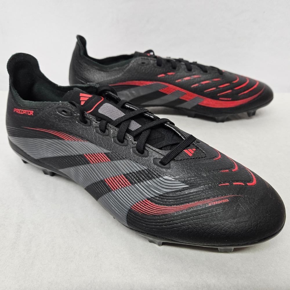 Adidas‎ Predator League FG/MG Soccer Cleats ID1328 Black Grey Red Men's Sz 12